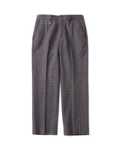 SOPH. | BLENDED WOOL STRAIGHT PANTS(M NAVY CHECK):