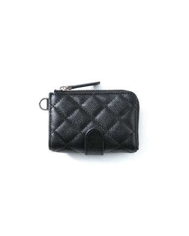 SOPH. | DEMIURVO LEATHER QUILTING COIN CASE(FREE BLACK):