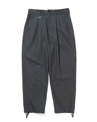 SOPH. | HIGH TWISTED WASHER COTTON SERGE STRAIGHT PANTS(M BLACK):