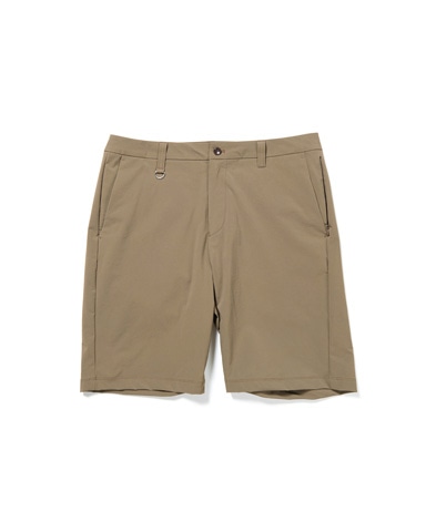 SOPH. | 2WAY STRETCH SHIRRING SLIM FIT SLACKS(M LIGHT BROWN):