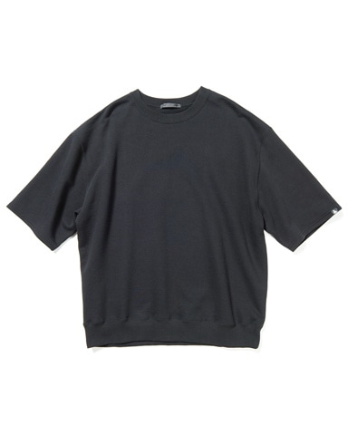 WASHABLE WOOL HEM RIBBED S/S TOP(M BLACK) - SOPH.