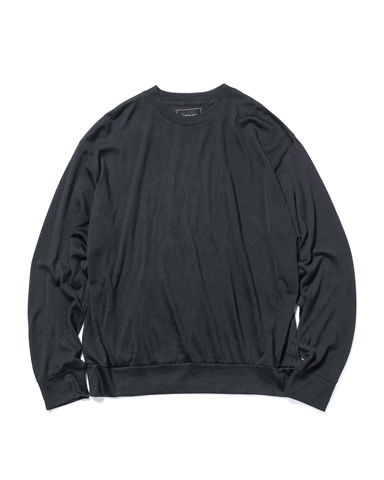 SOPH. | WASHABLE WOOL HEM RIBBED L/S TOP(M NAVY):