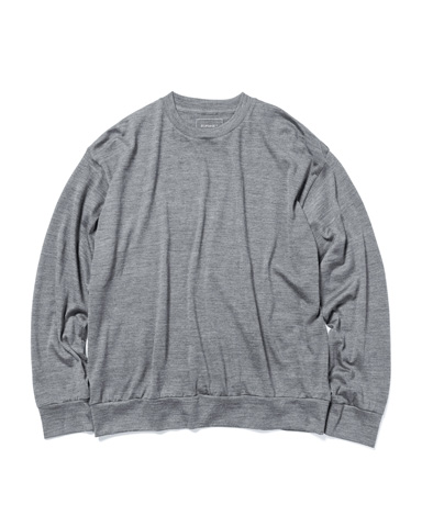 SOPH. | WASHABLE WOOL HEM RIBBED L/S TOP(M GRAY):