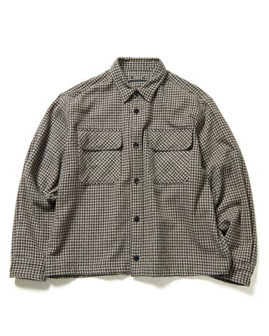 SOPH. | TWEED COTTON CHECK CPO SHIRT(M GRAY):