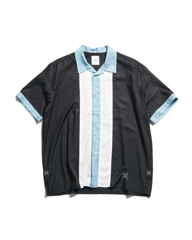 SOPH. | WASHABLE RAYON S/S OPEN COLLAR SHIRT(2 GRAY):