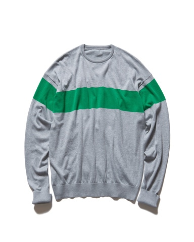 SOPH. | CHEST LINE CREWNECK KNIT(2 GRAY):