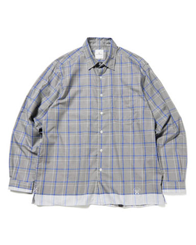 SOPH. | LINE CHECK S/S SHIRT(2 GRAY):